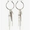 Cheap 🎁 Spiked Ball Chains Hoop Earrings ⭐ -HT Style Outlet Store 18622471 hi