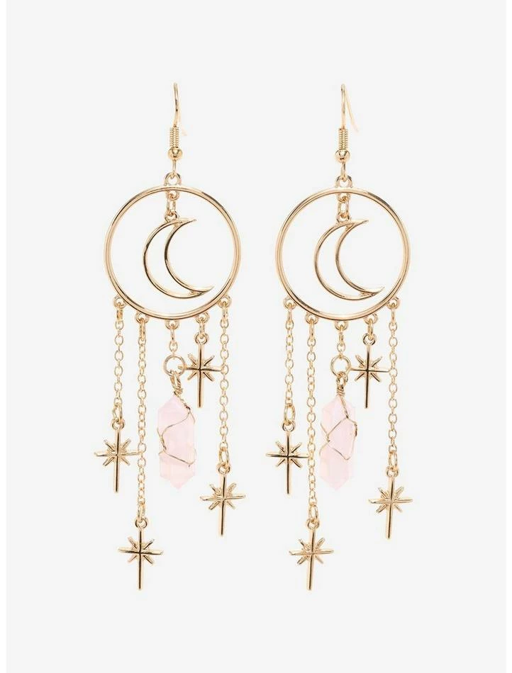 Cheap 🎉 Crescent Moon Star Crystal Charm Drop Earrings 👏 3 Cheap 🎉 Crescent Moon Star Crystal Charm Drop Earrings 👏