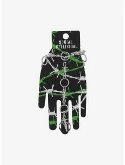 Buy 🥰 Barbed Wire Spike Hand Ring Bracelet ✔️