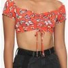 Outlet 🔥 Bright Butterfly Ruched Off-The-Shoulder 👧 Girls Crop Top ✔️ 2 Outlet 🔥 Bright Butterfly Ruched Off-The-Shoulder 👧 Girls Crop Top ✔️ -HT Style Outlet Store 18632086 hi