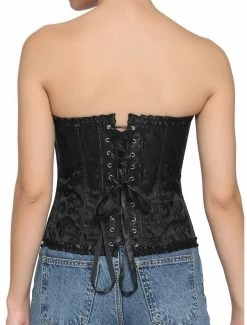 Best Pirce 😍 Black Lace Jacquard Bustier ⌛ -HT Style Outlet Store 18636583 av2