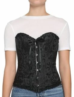 Best Pirce 😍 Black Lace Jacquard Bustier ⌛
