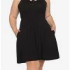 Best Pirce 🎉 Black Front Strappy 👗 Dress Plus Size 🧨 -HT Style Outlet Store 18637634 hi