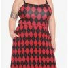 Brand new 💯 Red & Black Argyle 👗 Dress Plus Size 🤩 -HT Style Outlet Store 18653462 hi