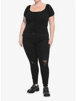 Buy 🔔 Black Rose Lace 👧 Girls Crop Top Plus Size 🥰 -HT Style Outlet Store 18653494 av1