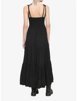 Flash Sale ✨ Black Smock Tiered Midi 👗 Dress ✨ -HT Style Outlet Store 18684517 av2