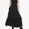 Flash Sale ✨ Black Smock Tiered Midi 👗 Dress ✨ -HT Style Outlet Store 18684517 hi
