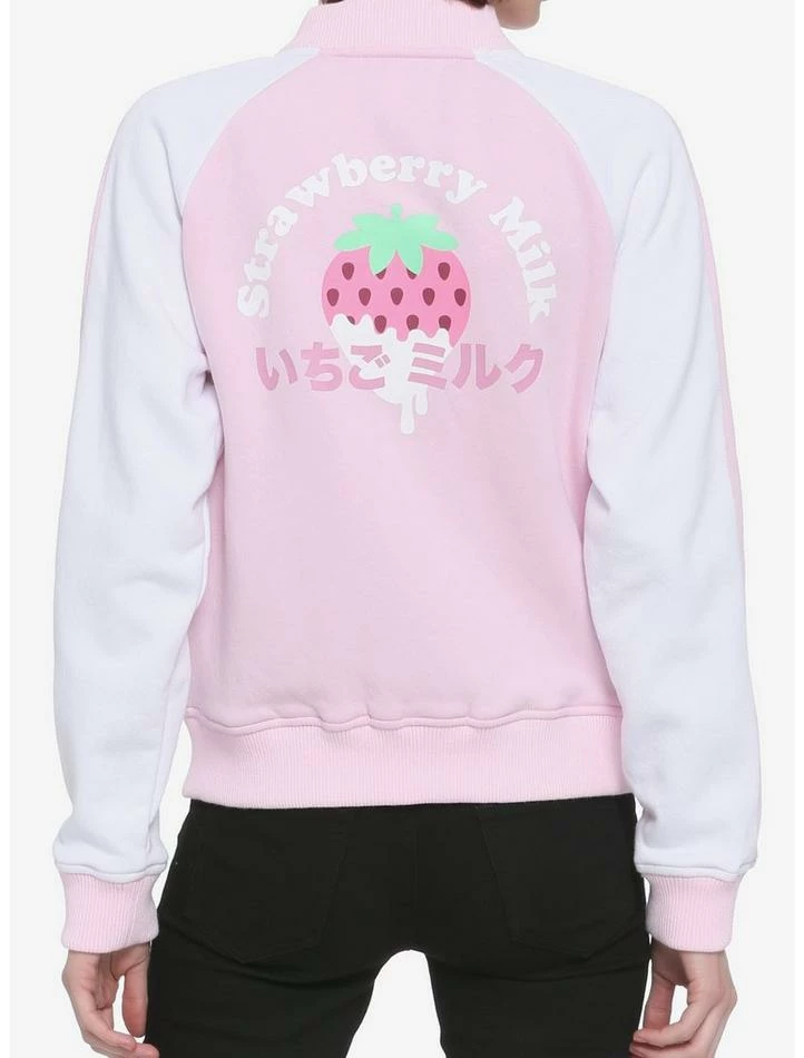 Best Sale 🔥 Strawberry Milk 👧 Girls Bomber Jacket 🛒 4 Best Sale 🔥 Strawberry Milk 👧 Girls Bomber Jacket 🛒 - Image 2