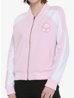 Best Sale 🔥 Strawberry Milk 👧 Girls Bomber Jacket 🛒