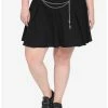 Brand new 🔔 Black Coffin Chain Pleated 👗 Skirt Plus Size 😀 2 Brand new 🔔 Black Coffin Chain Pleated 👗 Skirt Plus Size 😀 -HT Style Outlet Store 18686651 hi