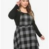 Cheap 🔥 Charcoal Plaid 👗 Skirtall Plus Size 😍