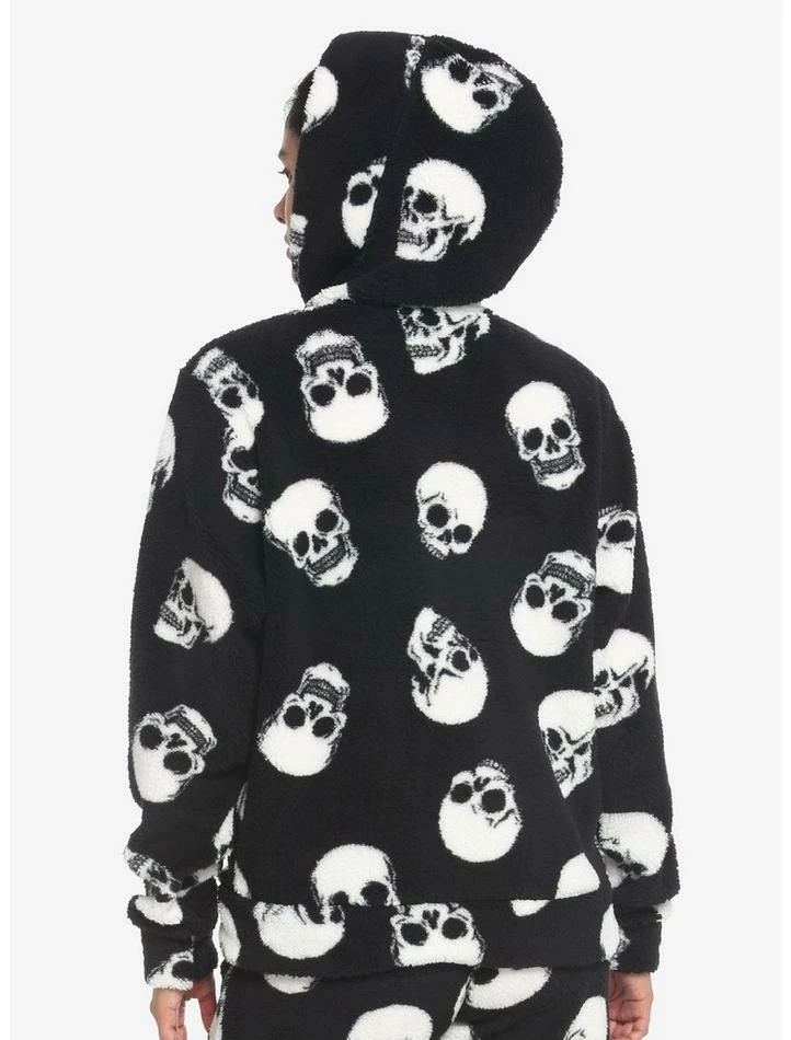 Discount π Jumbo Skulls Sherpa π§ Girls Hoodie β 5 Discount π Jumbo Skulls Sherpa π§ Girls Hoodie β - Image 3