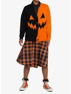 Brand new ✔️ Orange & Black Pumpkin Split 👧 Girls Cardigan 😀 -HT Style Outlet Store 18739000 av1