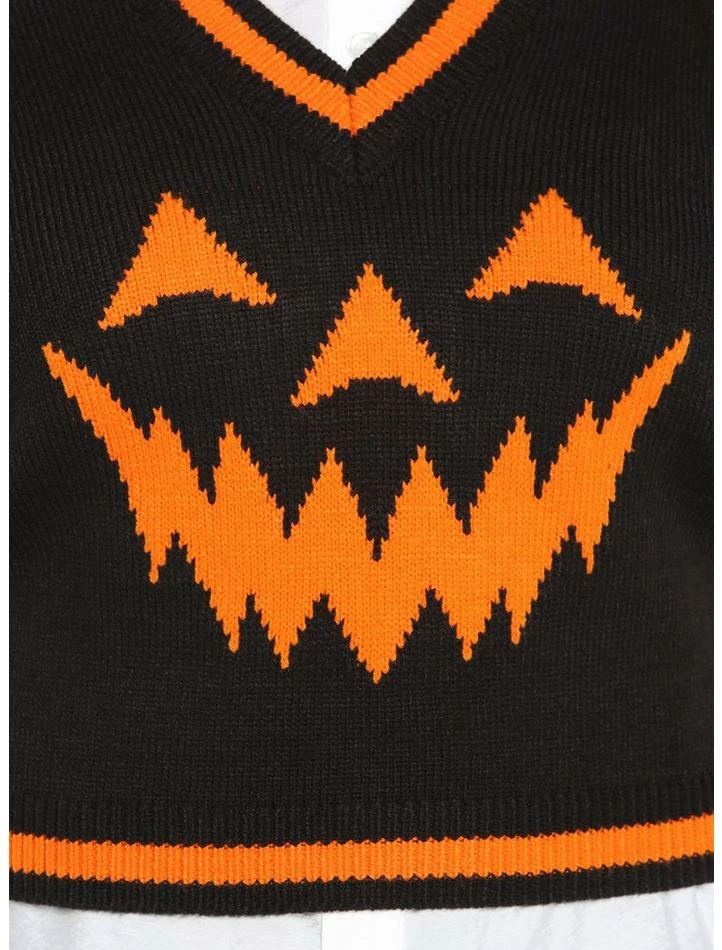 Coupon ✔️ Black & Orange Pumpkin 👧 Girls Sweater Vest Plus Size ⭐ 6 Coupon ✔️ Black & Orange Pumpkin 👧 Girls Sweater Vest Plus Size ⭐ - Image 4