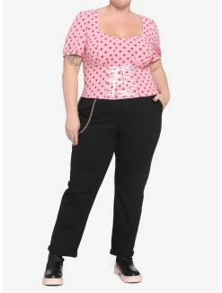 Top 10 🧨 Strawberry Lace-Up 👧 Girls Crop Woven Top Plus Size 🌟 -HT Style Outlet Store 18754742 av1