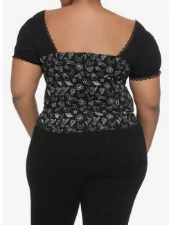 Best deal 🥰 Black & White Magic Symbols Zipper & Lacing 👧 Girls Top Plus Size 😍 7 Best deal 🥰 Black & White Magic Symbols Zipper & Lacing 👧 Girls Top Plus Size 😍 -HT Style Outlet Store 18756668 av2