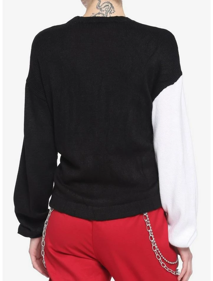 Best Sale ๐ Black & White Split Boyfriend Fit ๐ง Girls Cardigan ๐ 5 Best Sale ๐ Black & White Split Boyfriend Fit ๐ง Girls Cardigan ๐ - Image 3