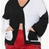 Hot Sale 👍 Black & White Split Boyfriend Fit 👧 Girls Cardigan Plus Size 🥰 1 Hot Sale 👍 Black & White Split Boyfriend Fit 👧 Girls Cardigan Plus Size 🥰 -HT Style Outlet Store 18759099 hi