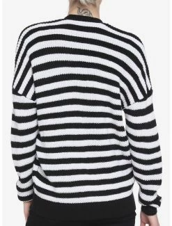 New 🔥 Black & White Stripe Skull 👧 Girls Cardigan 👏 -HT Style Outlet Store 18760407 av2
