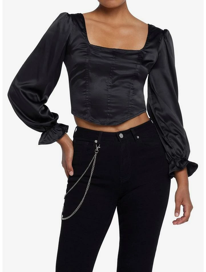 Top 10 ๐ฏ Black Corset ๐ง Girls Crop Long-Sleeve Top ๐ฅ 3 Top 10 ๐ฏ Black Corset ๐ง Girls Crop Long-Sleeve Top ๐ฅ