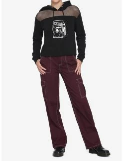 Outlet 👏 Goth Milk Mesh 👧 Girls Crop Hoodie ⌛ -HT Style Outlet Store 18760457 av1