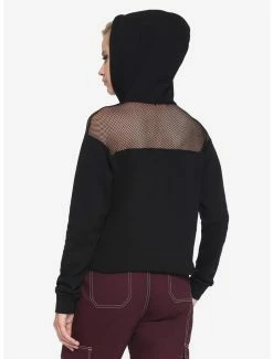 Outlet 👏 Goth Milk Mesh 👧 Girls Crop Hoodie ⌛ -HT Style Outlet Store 18760457 av2