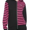 Wholesale ๐ Pink & Black Stripe Split ๐ง Girls Hoodie ๐งจ 2 Wholesale ๐ Pink & Black Stripe Split ๐ง Girls Hoodie ๐งจ -HT Style Outlet Store 18760502 hi