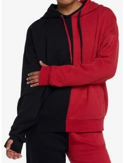 Best reviews of ⌛ Red & Black Horns Split 👧 Girls Hoodie ⭐