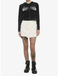 Hot Sale 👏 Skull Hands Crop 👧 Girls Hoodie 🥰 -HT Style Outlet Store 18761479 av1