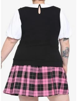 Best deal 🎉 Black & White Collar 👧 Girls Twofer Top Plus Size ❤️ -HT Style Outlet Store 18815033 av2