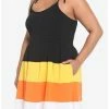 Hot Sale 🌟 Candy Corn Tiered 👗 Dress Plus Size 🤩 -HT Style Outlet Store 18815048 hi