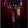 Outlet 🎉 Orange & Black Plaid Buckle Tulle 👗 Skirt 😀 -HT Style Outlet Store 18815495 hi