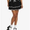 Best reviews of ⭐ Black & White Triple Lace-Up Tiered 👗 Skirt ⌛ -HT Style Outlet Store 18816022 hi