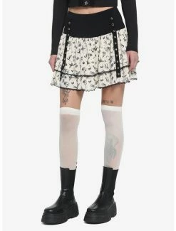 Promo 😀 Mushroom Teeth Tiered 👗 Skirt 🤩