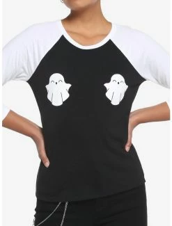 Top 10 🤩 Smiling Ghost 👧 Girls Raglan T-Shirt ✨