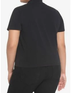 Cheap 🎉 Black Jack-O'-Lantern Cutout 👧 Girls T-Shirt Plus Size ⭐ -HT Style Outlet Store 18817611 av2