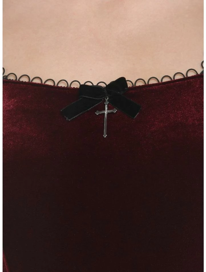 Flash Sale ๐คฉ Burgundy Velvet Puff-Sleeve ๐ง Girls Top ๐งจ 6 Flash Sale ๐คฉ Burgundy Velvet Puff-Sleeve ๐ง Girls Top ๐งจ - Image 4