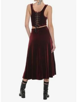 Promo ✔️ Burgundy Velvet Lace-Up 👧 Girls Corset 👍 8 Promo ✔️ Burgundy Velvet Lace-Up 👧 Girls Corset 👍 -HT Style Outlet Store 18817636 av2