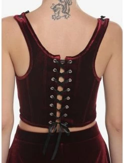 Promo ✔️ Burgundy Velvet Lace-Up 👧 Girls Corset 👍 9 Promo ✔️ Burgundy Velvet Lace-Up 👧 Girls Corset 👍 -HT Style Outlet Store 18817636 av3