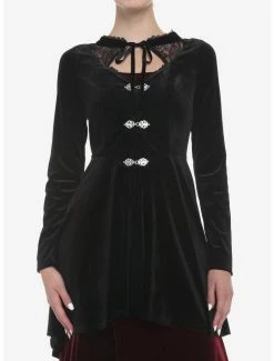 Discount 🎁 Black Velvet Hi-Low 👧 Girls Jacket ✔️