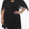 Coupon 🧨 Black Flocked Bats 👧 Girls Cape Plus Size ⭐ -HT Style Outlet Store 18817720 hi