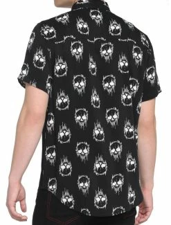 Flash Sale ✔️ Flame Skull Woven Button-Up 🥰 -HT Style Outlet Store 18847514 av2