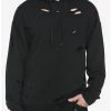Cheapest 🥰 Black Safety Pin Destructed Hoodie 💯 -HT Style Outlet Store 18847541 hi