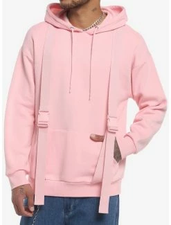 Discount 😀 Pink Strappy Hoodie 🧨