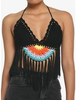 Top 10 👏 Black Fringe Crochet 👧 Girls Tank Top 🤩