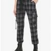 Best Pirce 🛒 Grey Plaid Jogger Pants With Buckles 🌟 -HT Style Outlet Store 18859101 hi