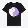 Cheapest 👍 Ghost Yin-Yang Boyfriend Fit 👧 Girls T-Shirt By Nurrablake ⌛ -HT Style Outlet Store 18864062 hi