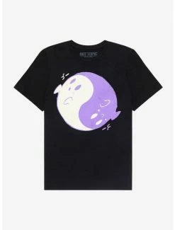 Cheapest 👍 Ghost Yin-Yang Boyfriend Fit 👧 Girls T-Shirt By Nurrablake ⌛