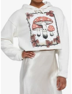 Budget 👏 Guild Of Calamity Mushroom 👧 Girls Crop Hoodie By Stephanie Bayles 😍