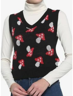 New ⭐ Mushroom 👧 Girls Sweater Vest ✨